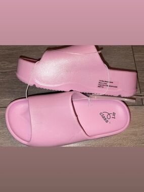 Art Class Edie Platform Slide Sandals Pink/Purple Unisex Kids US Size 2 New